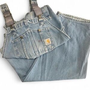 Vintage Carhartt Light Blue Denim Bib Overalls